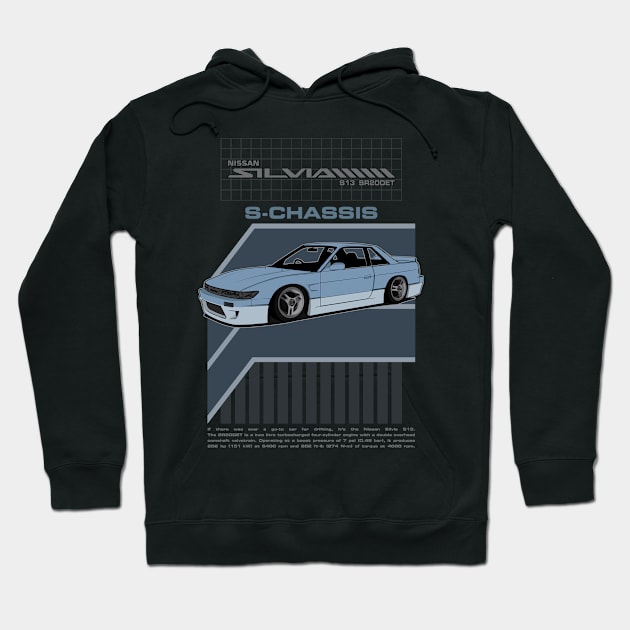 Silvia S13 (blue) Hoodie by Xythusia